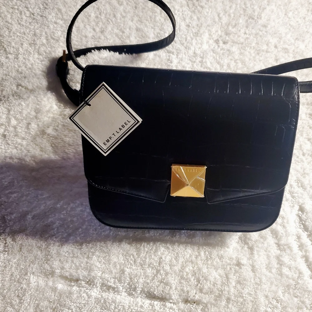 Black Cow Leather shoulder bag - Picture 1 of 3